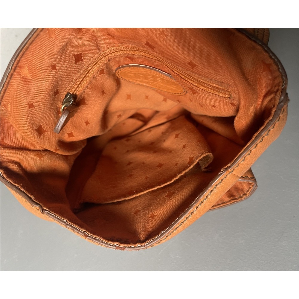 Fossil Long Live Vintage Reissue Flap Crossbody bag soft Orange Cowhide leather - Picture 11 of 14